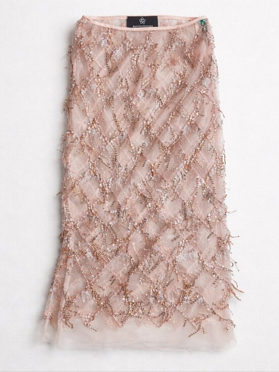Sweetkama Dresses & Skirts - 🧚‍♀️Sweetkama Blush Pink Sequin Embellished Midi Skirt | Fairycore | XS NWT